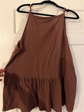 Maurices Rust Brown Tiered Tank Top